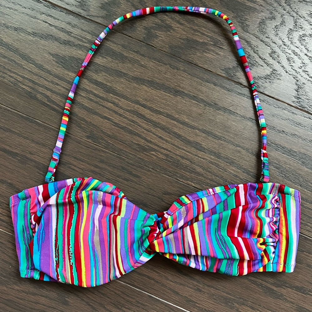 VS Striped Bandeau Bikini Top